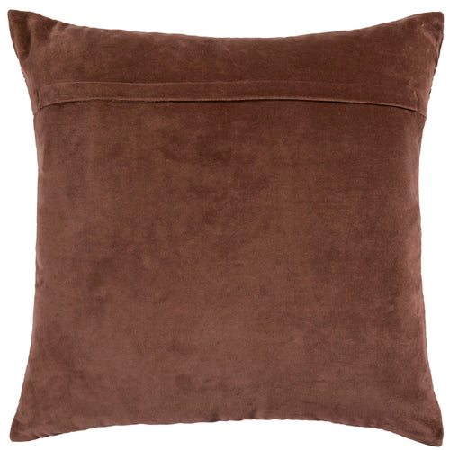 Additions Taro Embroidered Feather Cushion in Persimmon