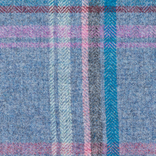 Check Blue Fabric - Tavistock Woven Wool Fabric (By The Metre) Onyx Voyage Maison