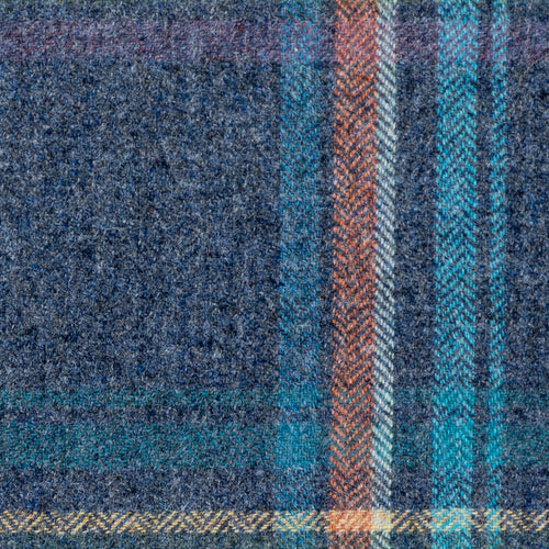 Check Blue Fabric - Tavistock Woven Wool Fabric (By The Metre) Sapphire Voyage Maison