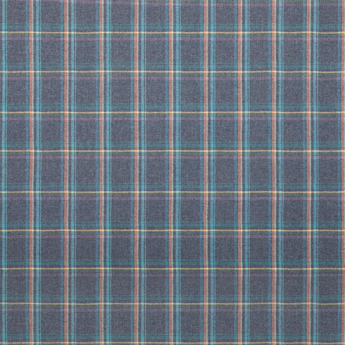 Check Blue Fabric - Tavistock Woven Wool Fabric (By The Metre) Sapphire Voyage Maison