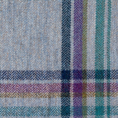 Check Purple Fabric - Tavistock Woven Wool Fabric (By The Metre) Storm Voyage Maison