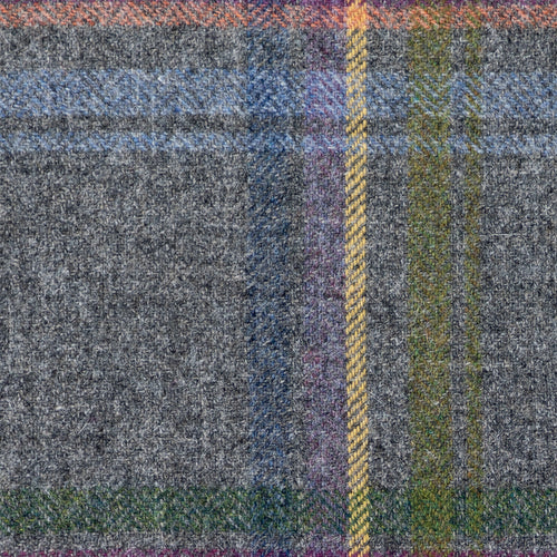 Check Purple Fabric - Tavistock Woven Wool Fabric (By The Metre) Violet Voyage Maison