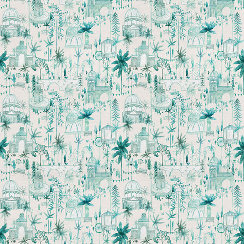 Global Blue Fabric - Tellaro Printed Cotton Fabric (By The Metre) Seamist Voyage Maison