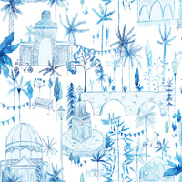  Samples - Tellaro  Wallpaper Sample Cobalt Voyage Maison