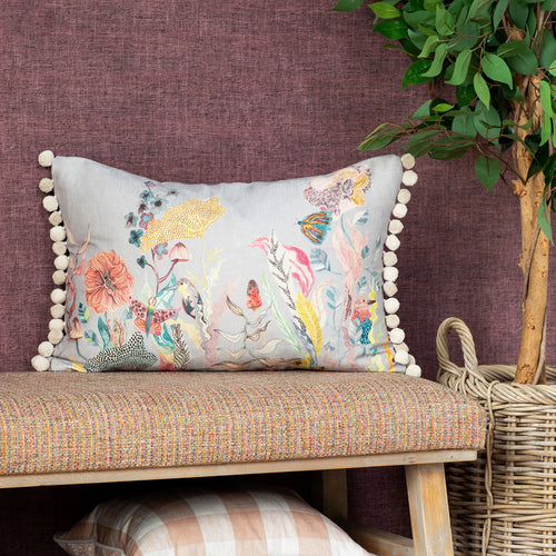 Voyage Maison The Hawthorn Tree Printed Feather Cushion in Cornflower