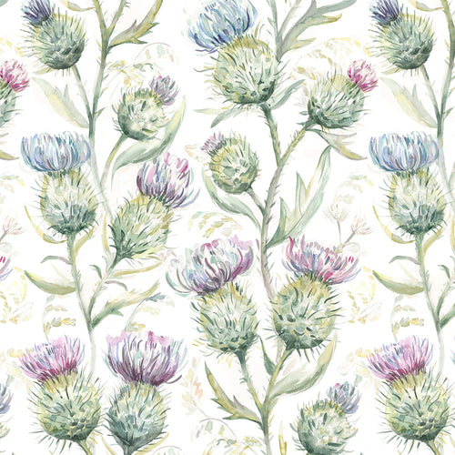 Floral Purple M2M - Thistle Glen Printed Linen Made to Measure Roman Blinds Spring/Cream Voyage Maison