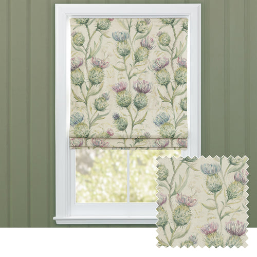 Floral Purple M2M - Thistle Glen Printed Linen Made to Measure Roman Blinds Spring Voyage Maison