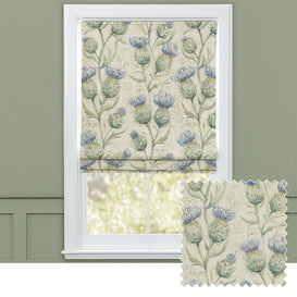 Voyage Maison Thistle Glen Printed Linen Made to Measure Roman Blinds in Default
