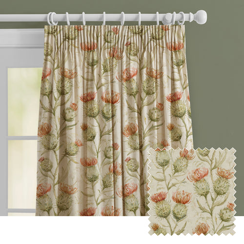 Floral Orange M2M - Thistle Glen Printed Made to Measure Curtains Autumn Voyage Maison