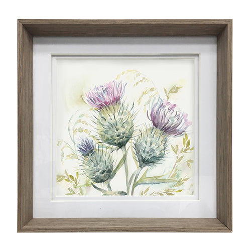 Floral Purple Wall Art - Thistle Glen  Framed Print Nut Voyage Maison