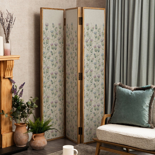 Floral Cream Furniture - Thistle Glen Solid Wood Room Divider Green Voyage Maison