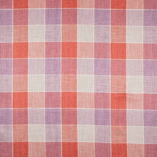 Check Orange Fabric - Thornbury Woven Jacquard Fabric (By The Metre) Strawberry Voyage Maison