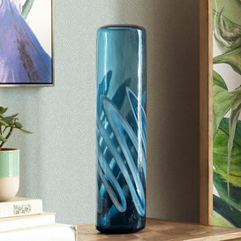 Voyage Maison Tiber Hand-Blown Vase in Steel