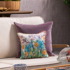 Voyage Maison Tilda & Faye Small Printed Feather Cushion in Linen