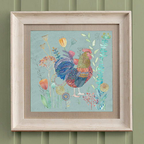 Animal Blue Wall Art - Tobias  Framed Print Birch/Robins Egg Voyage Maison