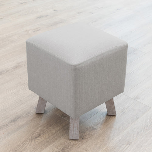 Plain Grey Furniture - Toby Square Footstool Malleny Jute Voyage Maison