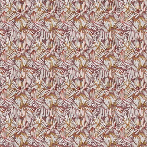 Floral Orange Fabric - Topia Printed Fabric (By The Metre) Amber Voyage Maison