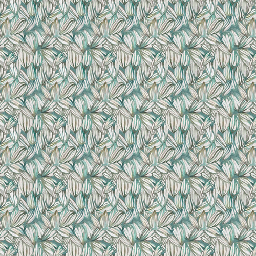 Floral Green Fabric - Topia Printed Fabric (By The Metre) Emerald Voyage Maison