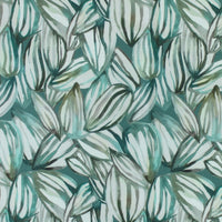 Samples - Topia Printed Fabric Sample Swatch Emerald Voyage Maison