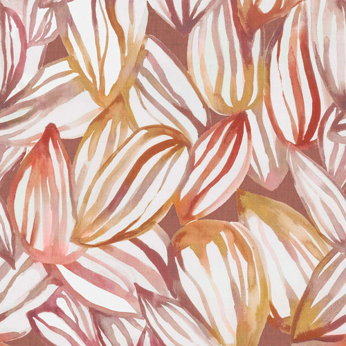 Floral Orange Wallpaper - Topia  1.4m Wide Width Wallpaper (By The Metre) Amber Voyage Maison