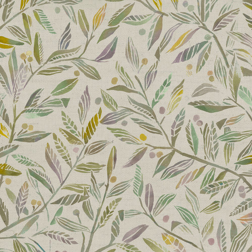 Floral Green Fabric - Torquay Printed Cotton Fabric (By The Metre) Lemongrass Voyage Maison