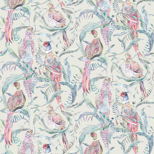 Animal Pink Fabric - Torrington Printed Cotton Fabric (By The Metre) Grape Voyage Maison