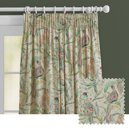 Animal Blue M2M - Torrington Velvet Printed Made to Measure Curtains Pomegranate Voyage Maison