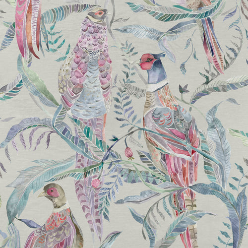 Animal Pink Fabric - Torrington Printed Velvet Fabric (By The Metre) Grape Voyage Maison