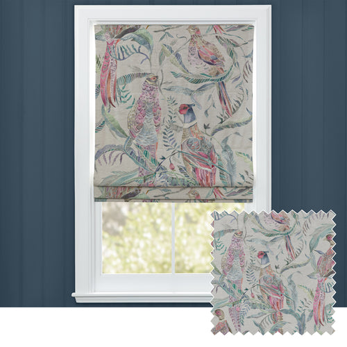 Animal Pink M2M - Torrington Printed Velvet Made to Measure Roman Blinds Grape Voyage Maison