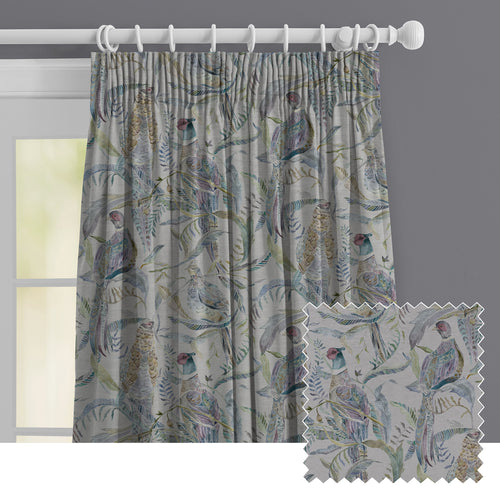 Animal Blue M2M - Torrington Velvet Printed Made to Measure Curtains Periwinkle Voyage Maison