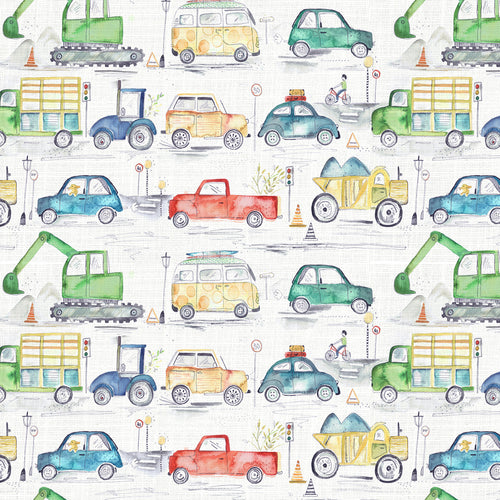  Samples - Traffic Jam Printed Fabric Sample Swatch Primary Voyage Maison