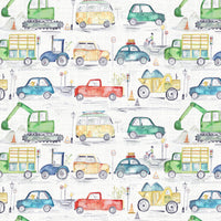 Samples - Traffic Jam Printed Fabric Sample Swatch Primary Voyage Maison