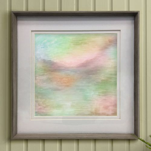 Abstract Green Wall Art - Tulla  Framed Print Nut/Eucalyptus Voyage Maison