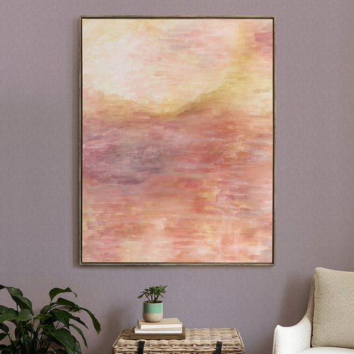 Floral Orange Wall Art - Tulla Saffron Framed Canvas Stone Voyage Maison