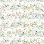 Tweet Printed Linen Fabric (By The Metre) Natural