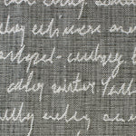 Typographera Woven Jacquard Fabric (By The Metre) Charcoal