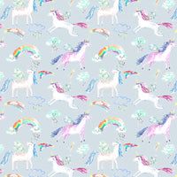  Samples - Unicorn Dance Printed Fabric Sample Swatch Stone Voyage Maison