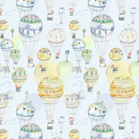  Samples - Up & Away Printed Fabric Sample Swatch Citrus Voyage Maison