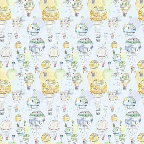  Green Wallpaper - Up & Away  1.4m Wide Width Wallpaper (By The Metre) Citrus Voyage Maison
