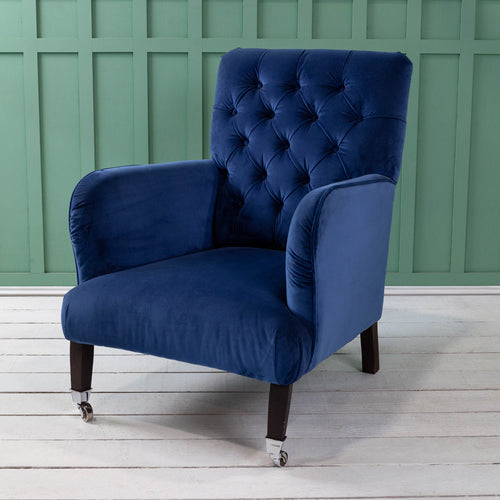 Velvet Chair Blue (B-Grade)