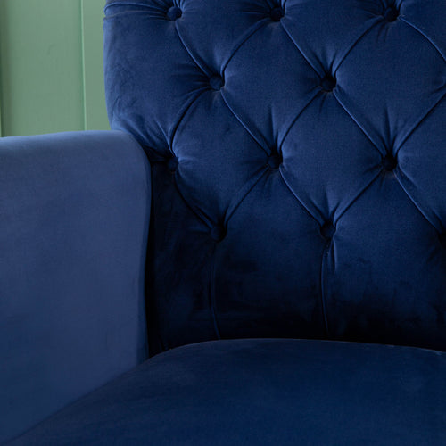 Velvet Chair Blue (B-Grade)