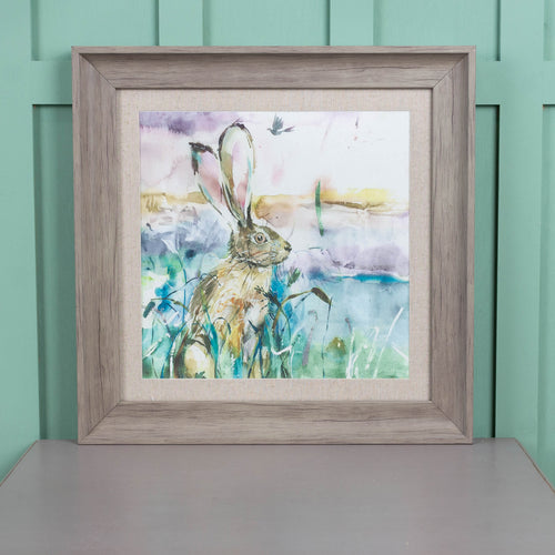 Harriet Hare Framed Print Stone (B-Grade)