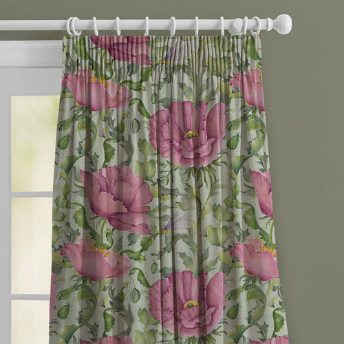 Floral Pink M2M - Valeria Printed Cotton Made to Measure Curtains Sage Voyage Maison