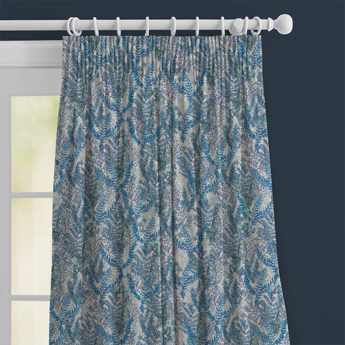 Floral Blue M2M - Valetta Printed Cotton Made to Measure Curtains Cobalt Voyage Maison