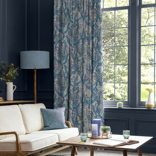 Floral Blue M2M - Valetta Printed Cotton Made to Measure Curtains Cobalt Voyage Maison