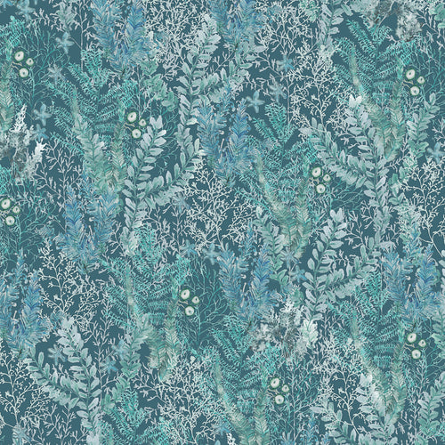 Samples - Valetta  Wallpaper Sample Teal Voyage Maison