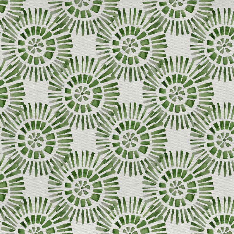 Abstract Green Fabric - Vali Printed Cotton Fabric (By The Metre) Sage Voyage Maison
