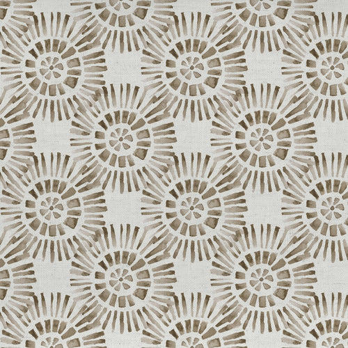 Abstract Beige Fabric - Vali Printed Cotton Fabric (By The Metre) Stone Voyage Maison