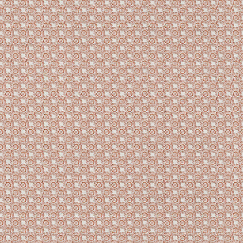 Abstract Orange Fabric - Vali Printed Cotton Fabric (By The Metre) Terracotta Voyage Maison