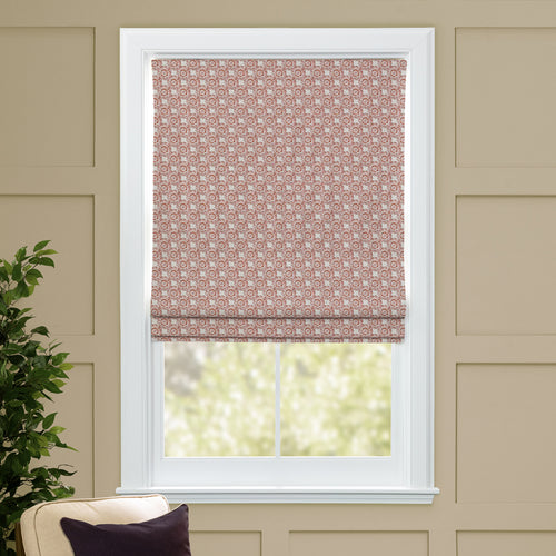 Abstract Orange M2M - Vali Printed Cotton Made to Measure Roman Blinds Terracotta Voyage Maison